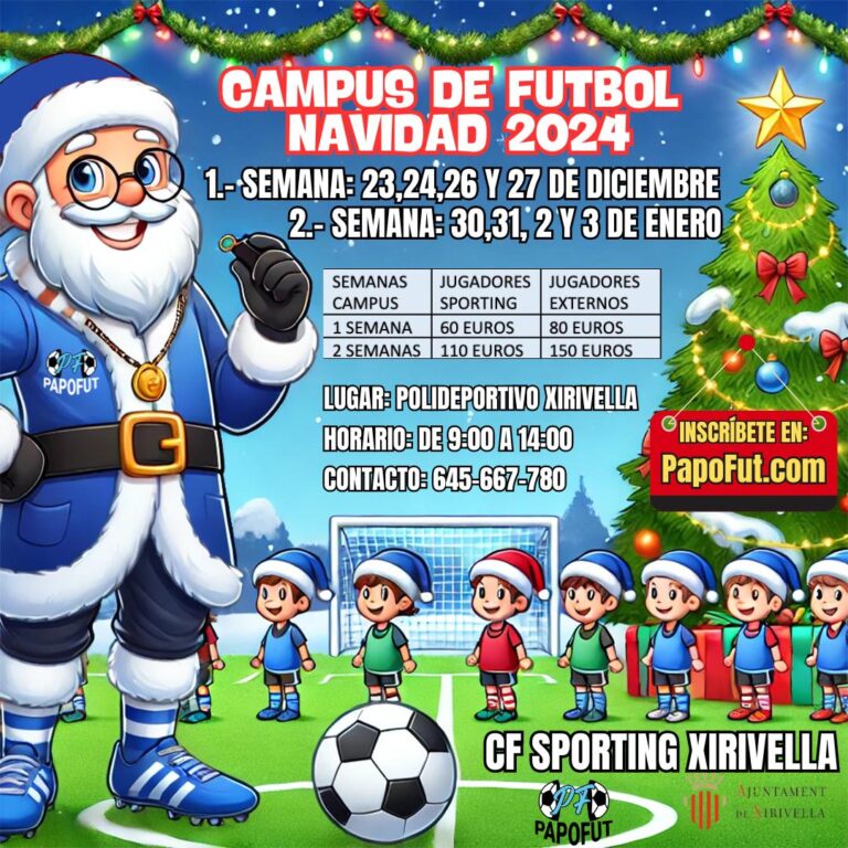 Lee más sobre el artículo ¡Campus de Navidad PapoFut 2024 en Valencia! Vive una experiencia única de tecnificación en fútbol